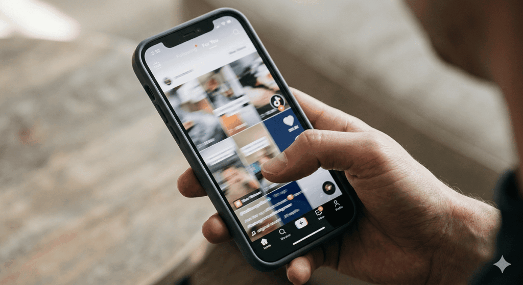 Pantalla móvil TikTok
